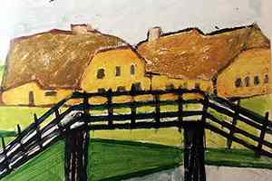 Onderweg langs zee , illustratie , 25x60  2017